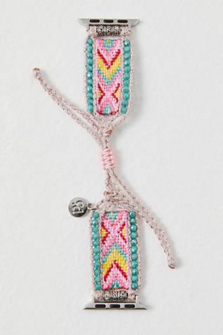 Friendship Bracelet Apple Watch Band by Cape Diablo at Free People in Pink Lemonade