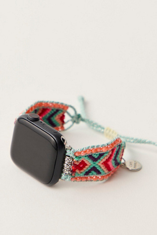 Friendship Bracelet Apple Watch Band by Cape Diablo at Free People in Peachy Paradise