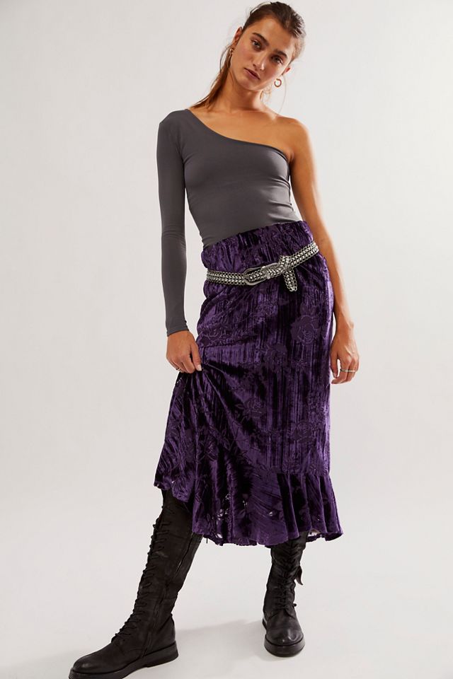 Ivy Burnout Velvet Skirt #2
