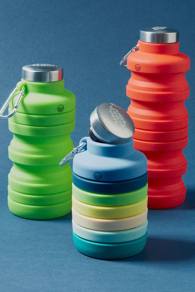 Mayim, Other, Nwtmayim Collapsible Silicone Sport Water Bottle W  Carabiner 20500 Ml