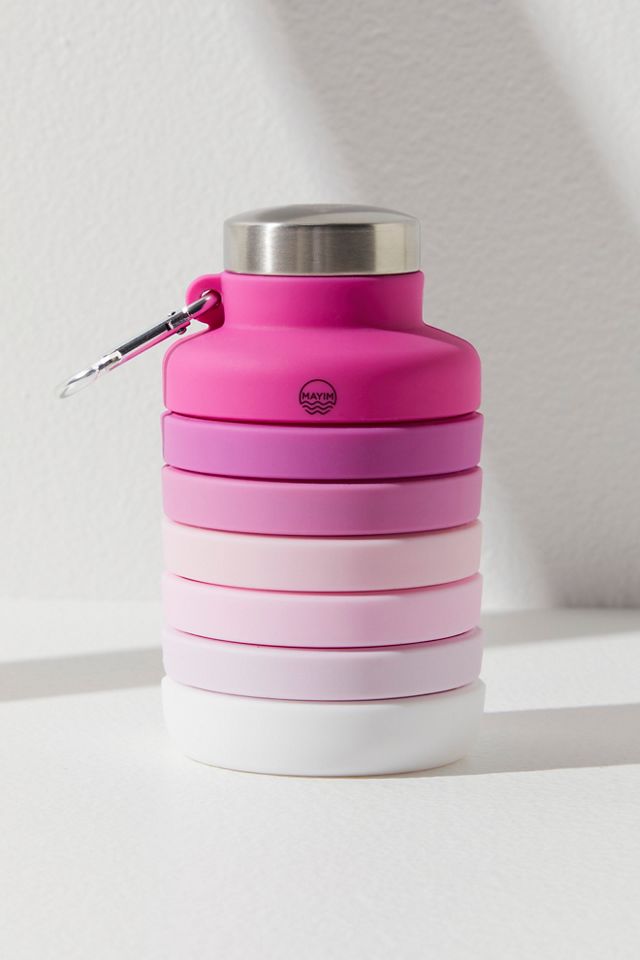 Collapsible Pink Ombre Water Bottle