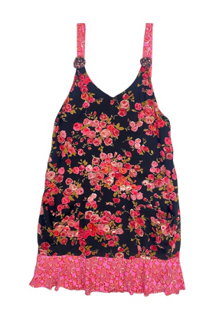 1990s Vintage Rose Floral Rayon Dress Selected by BusyLady Baca & The Goods
