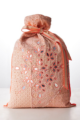 FP One Perfect Present Gift Sack At Free People In Pink Snowflake