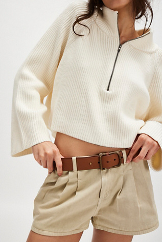 Greta Half Zip at Free People in Sugar Combo, Size: Large