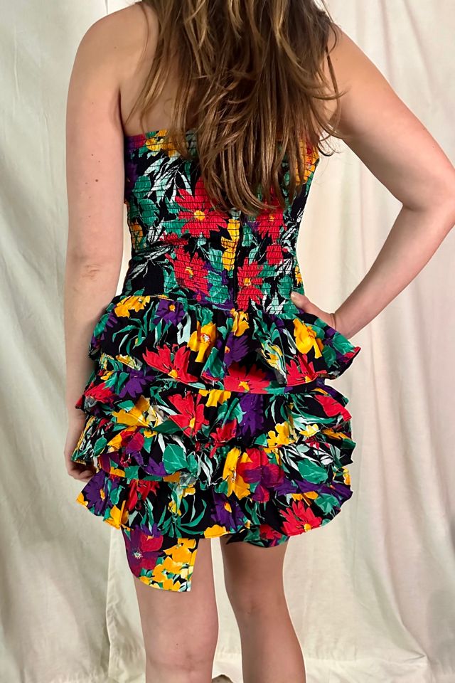 Vintage Strapless Ruffled Mini Dress Selected by KA.TL.AK #2