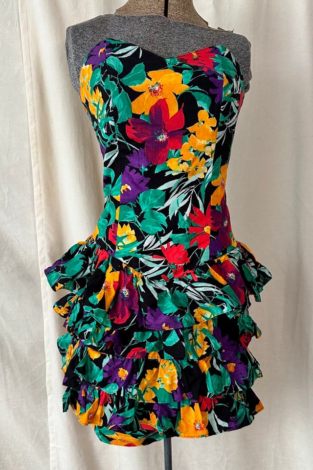 Vintage Strapless Ruffled Mini Dress Selected by KA.TL.AK #3