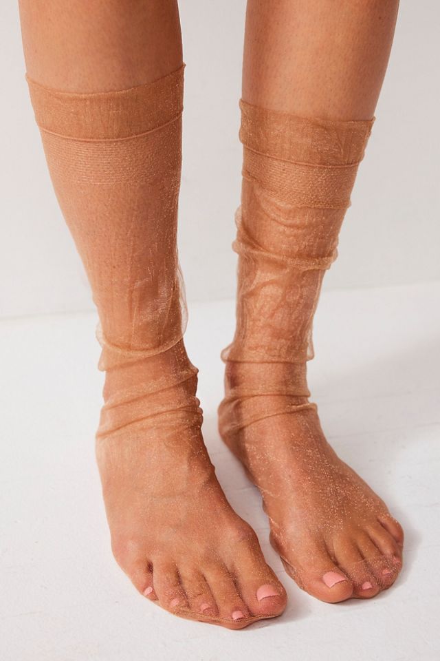 Halation Shimmer Sheer Socks #1