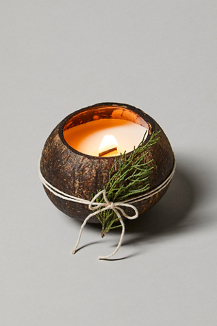 Bowls Unscented Candle by Coconut Bowls at Free People in Coconut