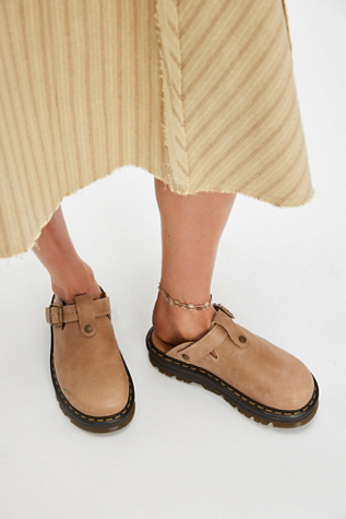 Dr. Martens Zebzag Mules at Free People in Porcelain, Size: US 8