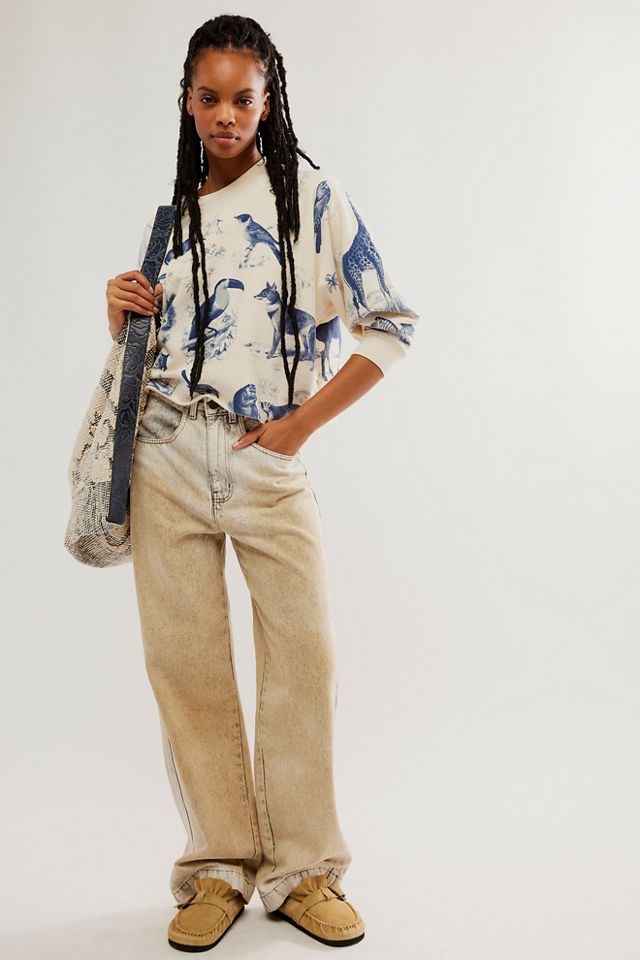 MOTHER The Boost Crop Cutoff Sweatshirt #2