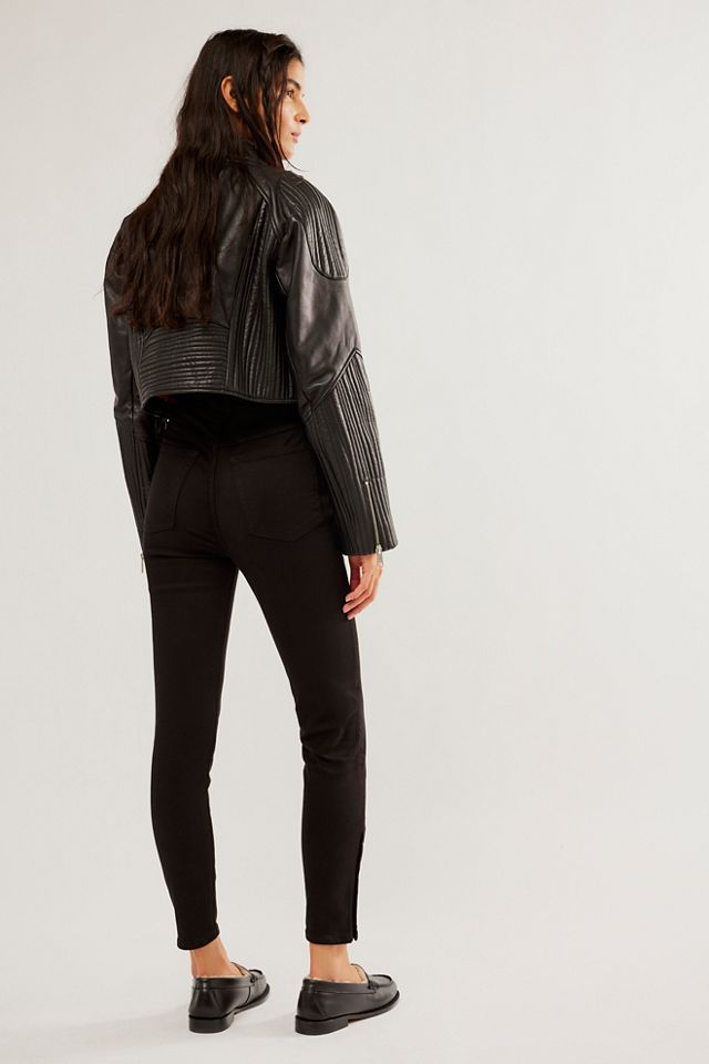 FRAME The Snapped Denim Leggings #1