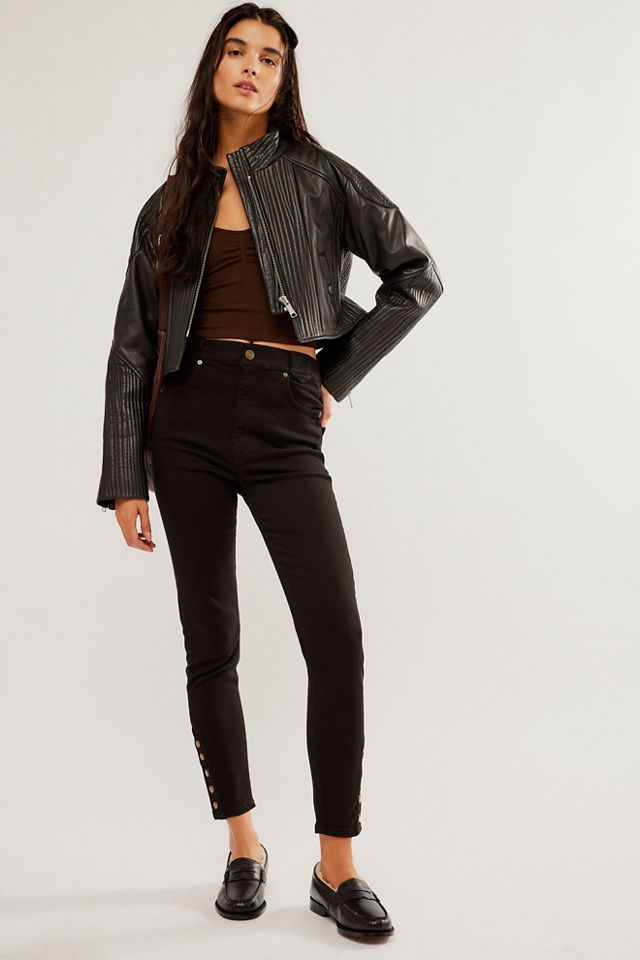 FRAME The Snapped Denim Leggings #2