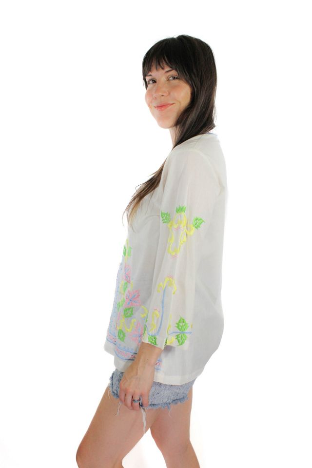1970s Island Retreat Tunic Top Selected By Moons + Junes Vintage #1