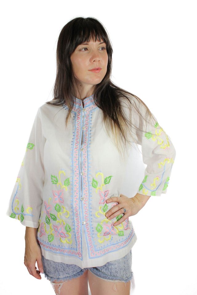 1970s Island Retreat Tunic Top Selected By Moons + Junes Vintage #2