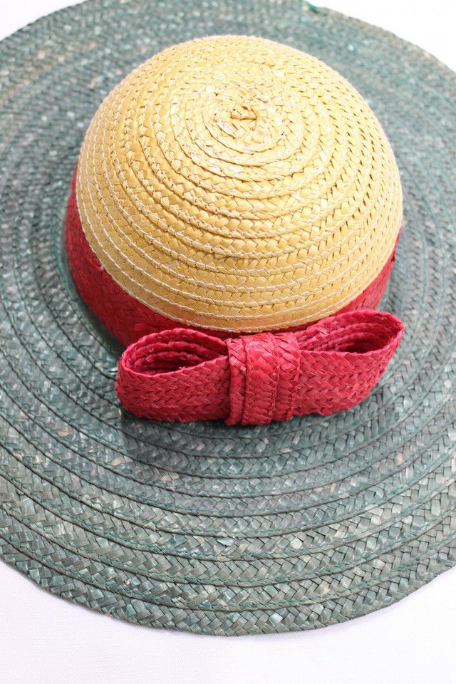 1960s Watermelon Sugar Straw Beach Hat Selected By Moons + Junes Vintage #3