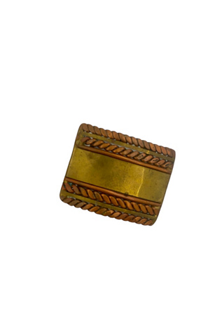 1970s Vintage Double Braid Brass Belt Buckle Selected by BusyLady Baca & The Goods