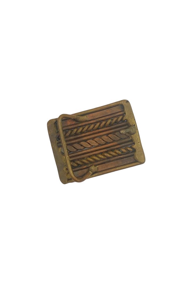 1970s Vintage Triple Braid Brass Belt Buckle Selected by BusyLady Baca & The Goods #1