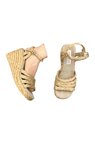 1990s Vintage Platform Espadrille Wedge Sandal Selected by BusyLady Baca & The Goods