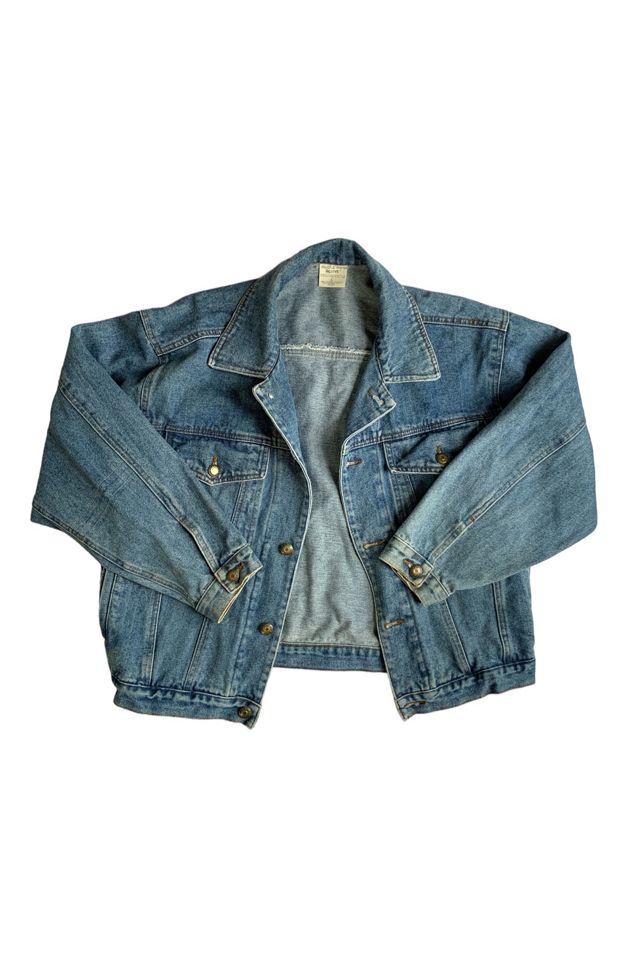 Vintage 1980s Bugle Boy Distressed Denim Jacket Selected by