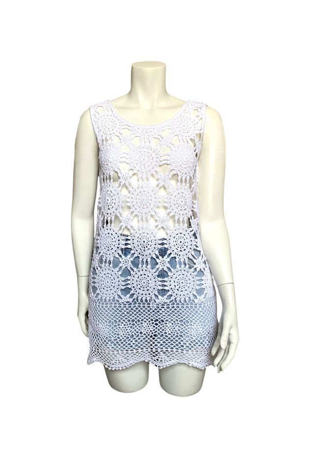 Vintage 1980s Long Crochet Tank Selected by SharpLilTeeth #1