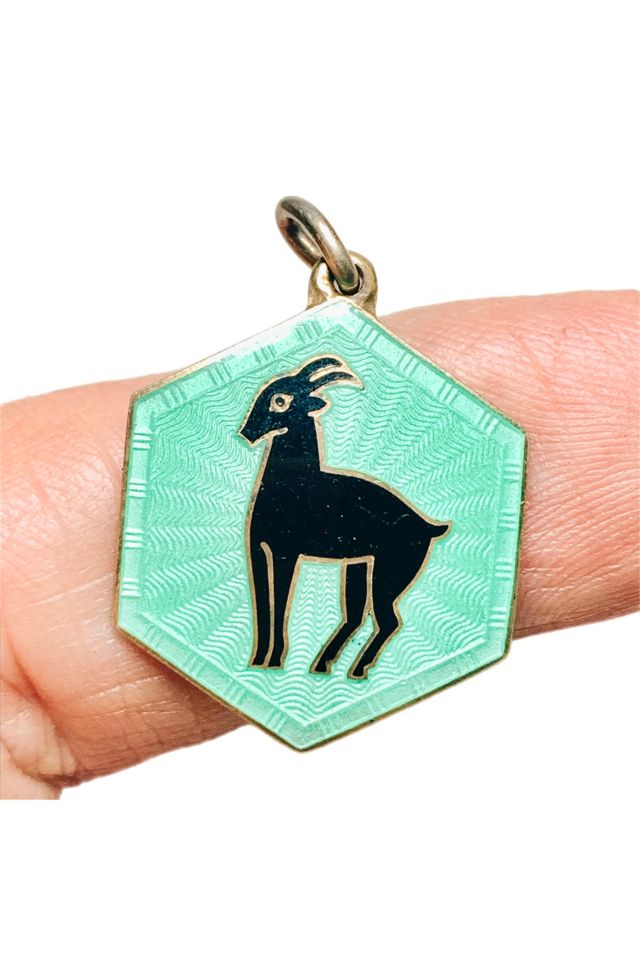 Vintage Sterling and Enamel Pisces Zodiac Pendant Selected by Lux Revival #1