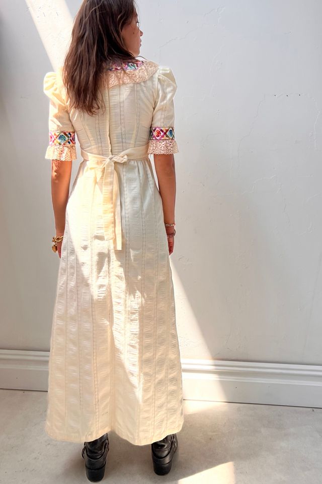 Vintage Embroidered Edwardian Maxi Dress by Anna Corinna #1