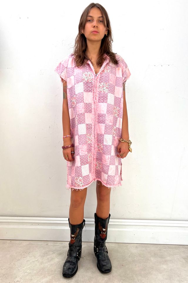 Patchwork smock clearance dress