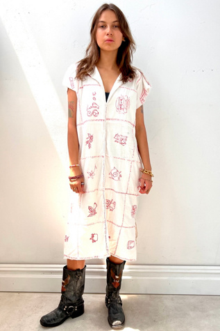 Anna Corinna Reworked Vintage Dahlias and Sparrows Smock Dress main image 1