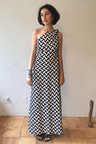 60s Graphic One-Shoulder Maxi Dress Selected by MARMALADE