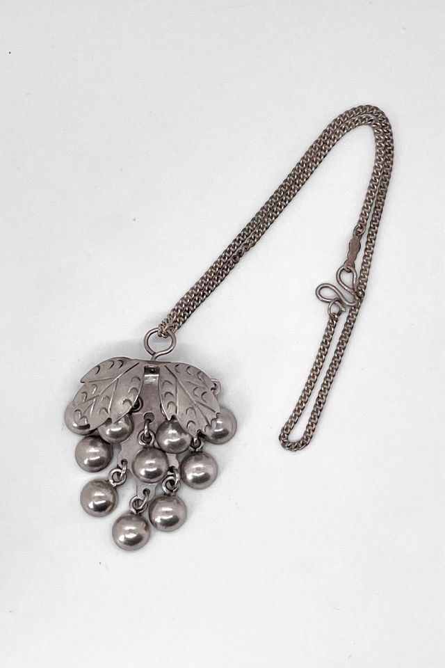Vintage Sterling Silver Grape Cluster Choker Pendant Selected by MARMALADE #1