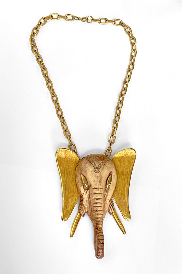 Giant 70s Elephant Amulet Selected by MARMALADE | Free People