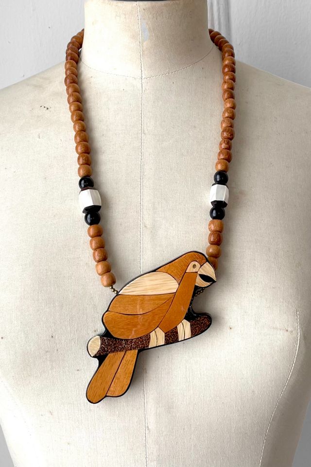 Vintage Inlay Parrot Necklace Selected by MARMALADE #1