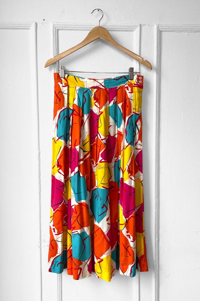 80s Abstract Print High Waist Skirt Selected by MARMALADE #3