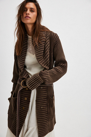 Ryanne Long Haul Cardigan at Free People in Double Espresso, Size: Medium