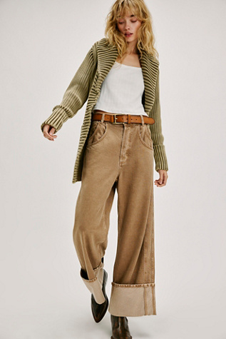 Ryanne Long Haul Cardigan At Free People In Seaweed, Size: XS