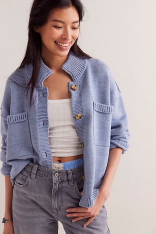 We The Free On The Isle Cardi at Free People in Moonshine, Size: Large