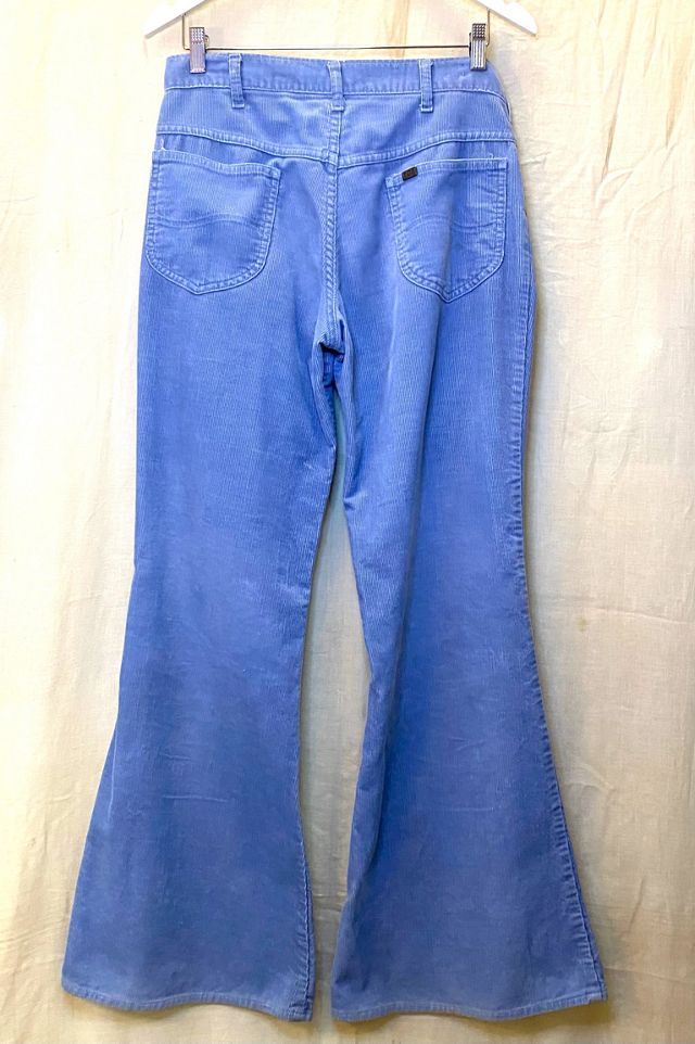 70's Blue Corduroy Lee Flare Pants Selected by Nomad Vintage