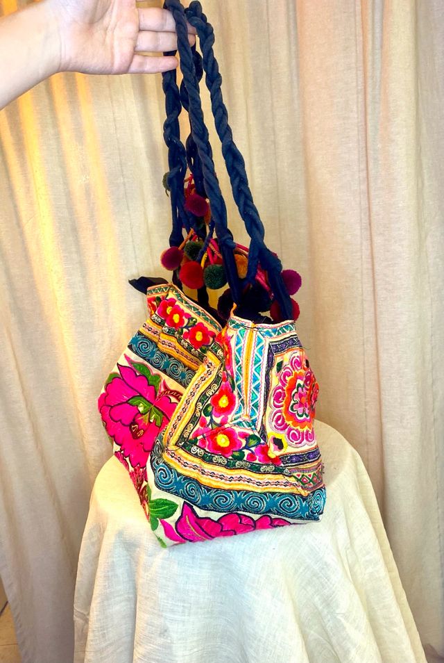 Colorful Embroidered Bohemian Shoulder Bag Selected by Nomad Vintage