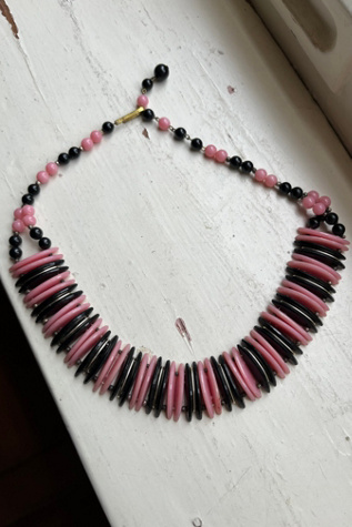 Mid-Century Celluloid Necklace Selected by Wax Plant
