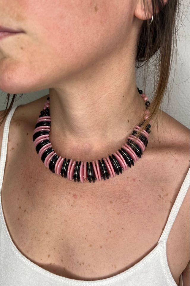 Mid-Century Celluloid Necklace Selected by Wax Plant #3