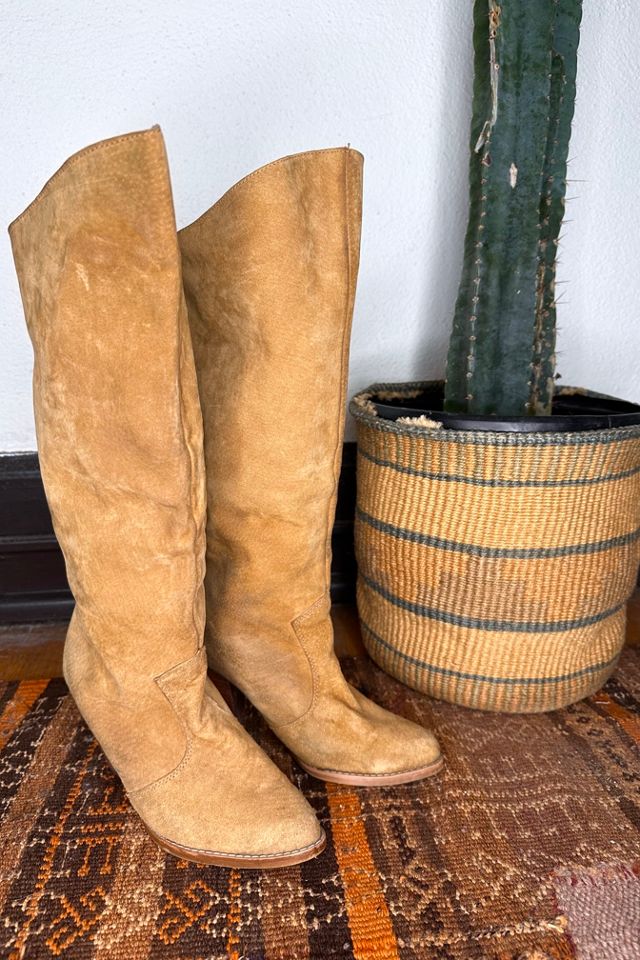 Vintage leather cheap knee high boots