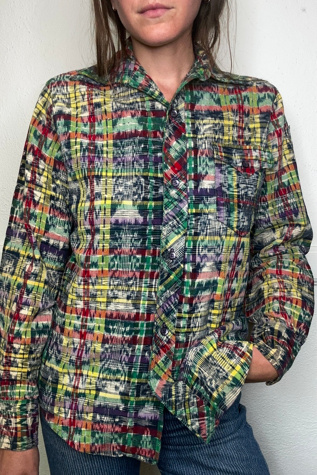 1970s Woven Ethnic Cotton Shirt Selected by Cherry