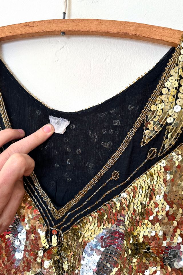 1970s Gold Sequin Butterfly Top Selected by Cherry #3