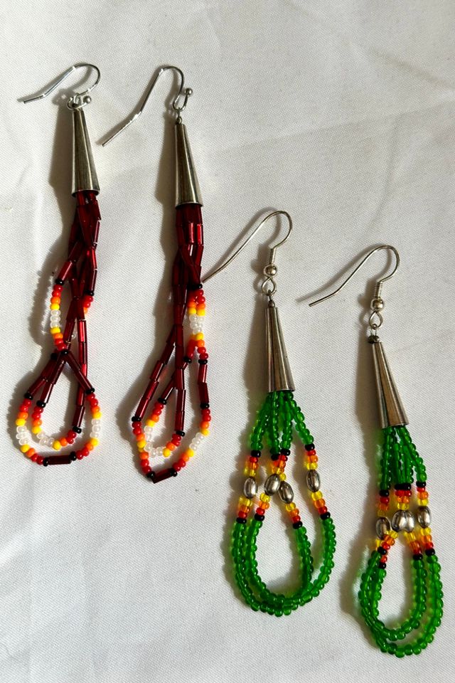 1970s Southwest Silver & Beaded Earrings Selected by Cherry | Free