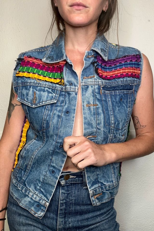 80s store jean vest