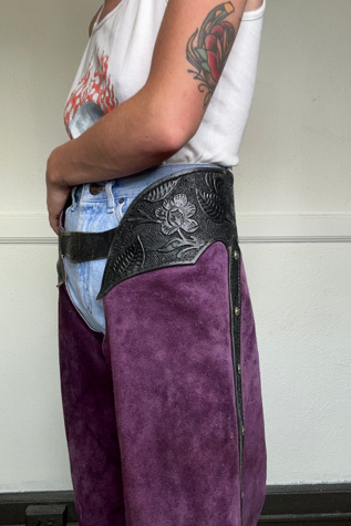 1960s Purple Suede Chaps Selected by Cherry
