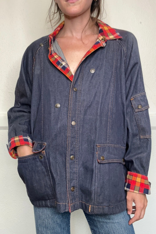 1960s Denim Jacket with Swing Dancer Appliqué Selected by Cherry