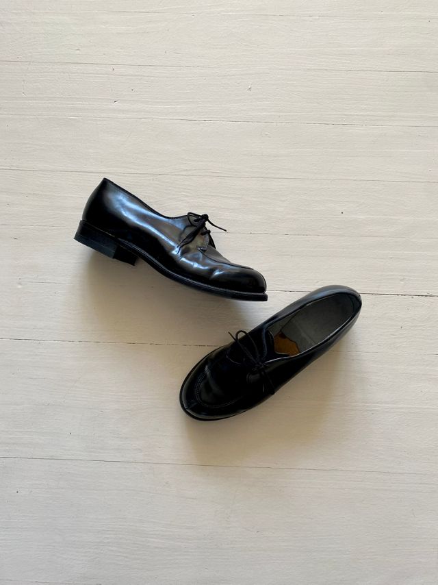 Vintage Black Leather Oxfords Selected by Atlantic Vintage #1