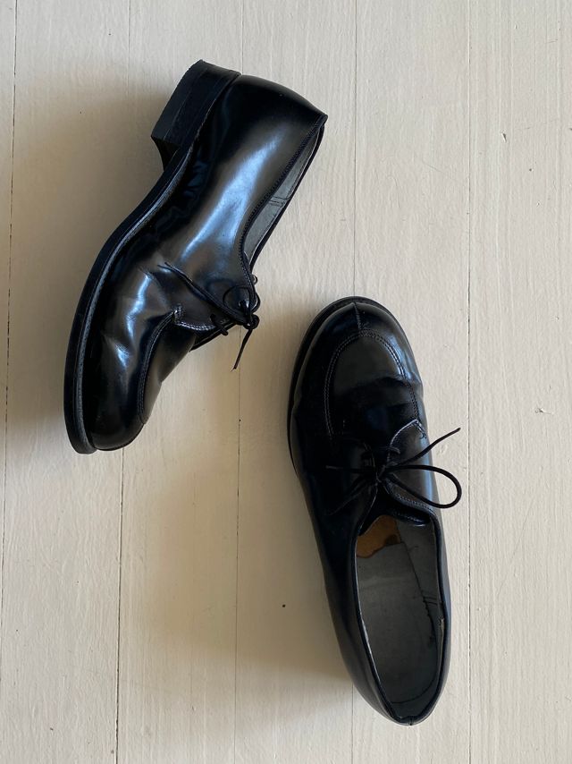 Vintage Black Leather Oxfords Selected by Atlantic Vintage #2