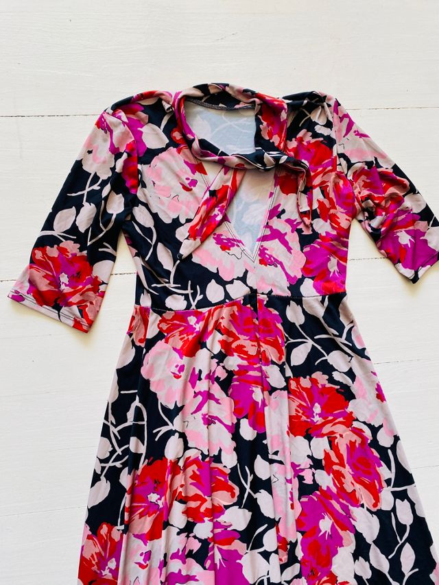 Vintage Rose Print Dress Selected by Atlantic Vintage #1